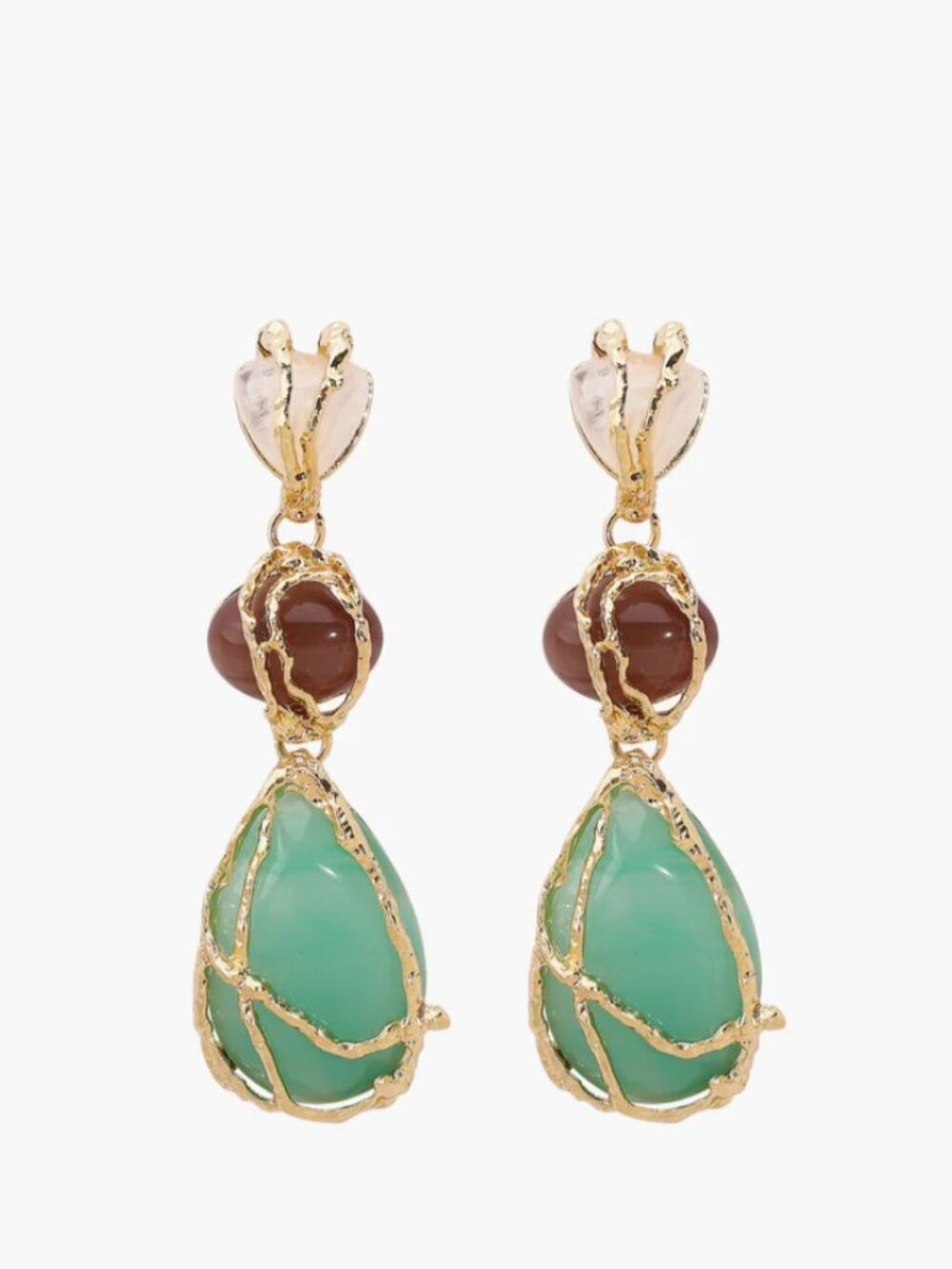 Alloy Net Water Drop Earrings